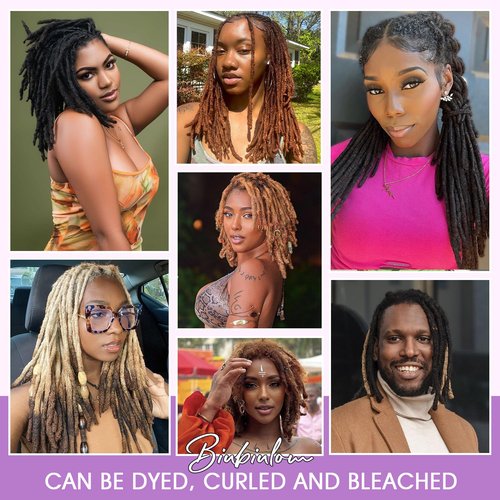 Loc Extensions Human Hair Dreadlock Extensions for Men/Women 100% Real Human Hair Permanent Dreadlock Extensions Locs Extensions Human Hair Can Be Dyed (0.6cm#27, 12inch/30strands)