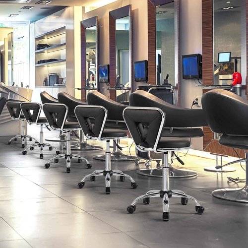 Yaheetech Rolling Swivel Salon Stool Chair Nail Chair Height Adjustable Home Spa Massage Manicure Facial Stool with Backrest and Wheels, Black