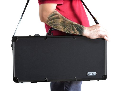 NNITEK Big space barber box double layer barber case black color……