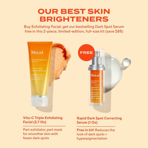 Murad Our Best Skin Brighteners 2-Piece Kit ($176 Value) – Full Size Dark Spot Correcting Serum & Vita-C Exfoliating Cleanser – Brightens, Smooths & Evens Tone