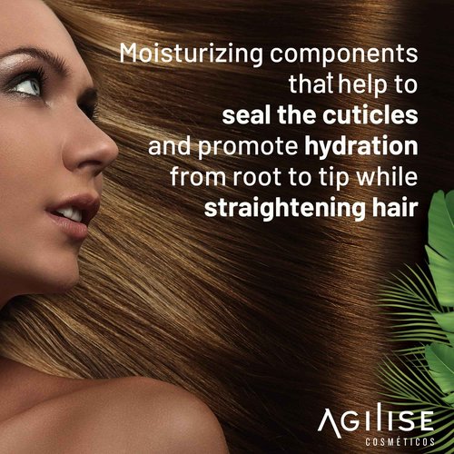 AGILISE UNIKA Hair Straightening Cream, Brazilian Blowout Products, Formaldehyde-Free Hair Straightener Cream, Smoothing for Straight Hair, Straightening Hair Products, Ojon Oil - 33.8 fl oz / 1L
