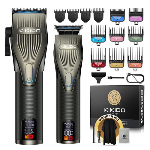 KIKIDO Professional Hair Clippers for Men,USB Rechargeable Hair Trimmer,Men's Grooming Kit for Hair, Face, Beard, for Barbers Shop & Home Use