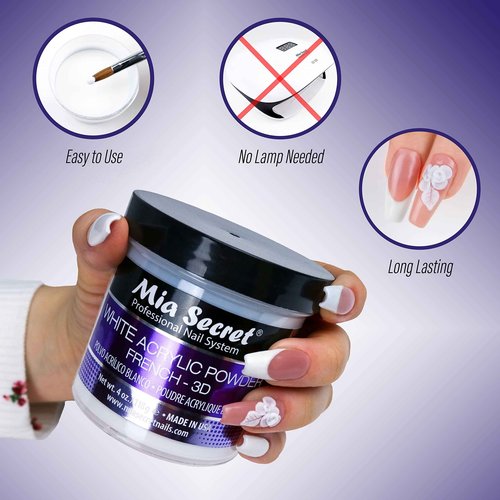 Mia Secret White Acrylic Powder (8oz)