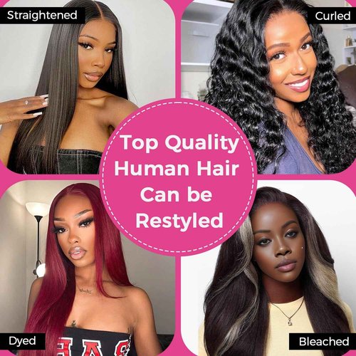 Lashey 5x5 SKINLIKE Real HD Lace Closure Straight, 0.10mm Ultra thin HD Lace Human Hair Closure Pre Bleached Knots Pre Plucked Invisible Hairline 12 Inch Natural Black