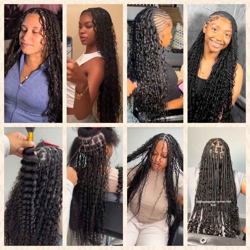 Wequeen 16A Human Braiding Hair Deep Wave 100g 18 Inch 100% Unprocessed Brazilian Virgin Hair No Weft Bulk Human Hair for Braiding Curly Hair Extensions for Boho Braids, Honey Blonde
