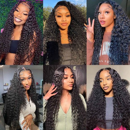 Tanday 15A Raw Human Hair Bundles 3 Bundles 18 18 18, Deep Wave Bundles Human Hair,Triple Lifespan Indian Virgin Hair,No Tangle Shedding,Multiple Washes Keep Texture Silky Soft Natural Black