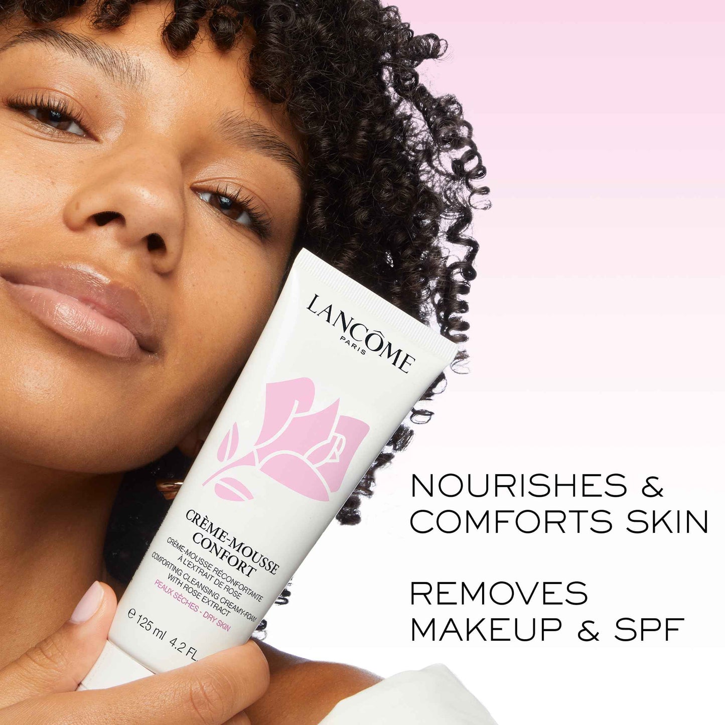 Lancôme Hydrating and Plumpling Skincare Duo - Créme Mousse Confort Foaming Facial Cleanser 4.2 Fl Oz & Génifique Radiance Boosting Anti-Aging Face Serum 0.67 Fl Oz.