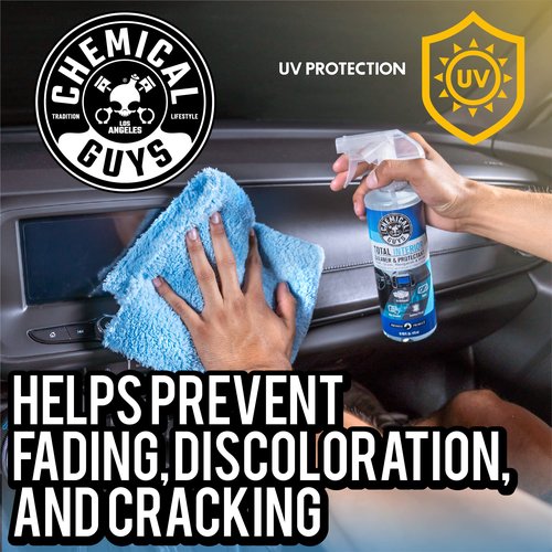 Chemical Guys Total Interior Cleaner and Protectant, Safe for Cars, Trucks, SUVs, Jeeps, Motorcycles, RVs & More, 16 fl oz, (2 Pack) SPI2201602