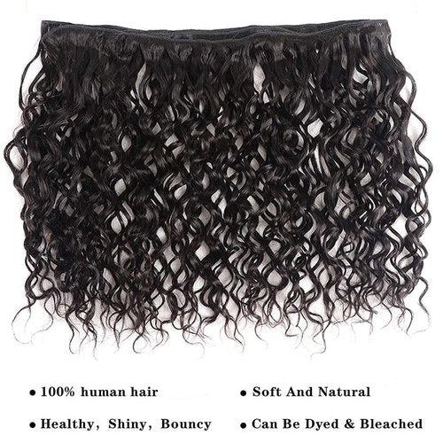 Deep Wave Human Hair Bundles 18 20 22 Inch 12A Brazilia Human Hair Bundles Wet and Wavy Curly Bundles Human Hair Extensions for Women Natural Color