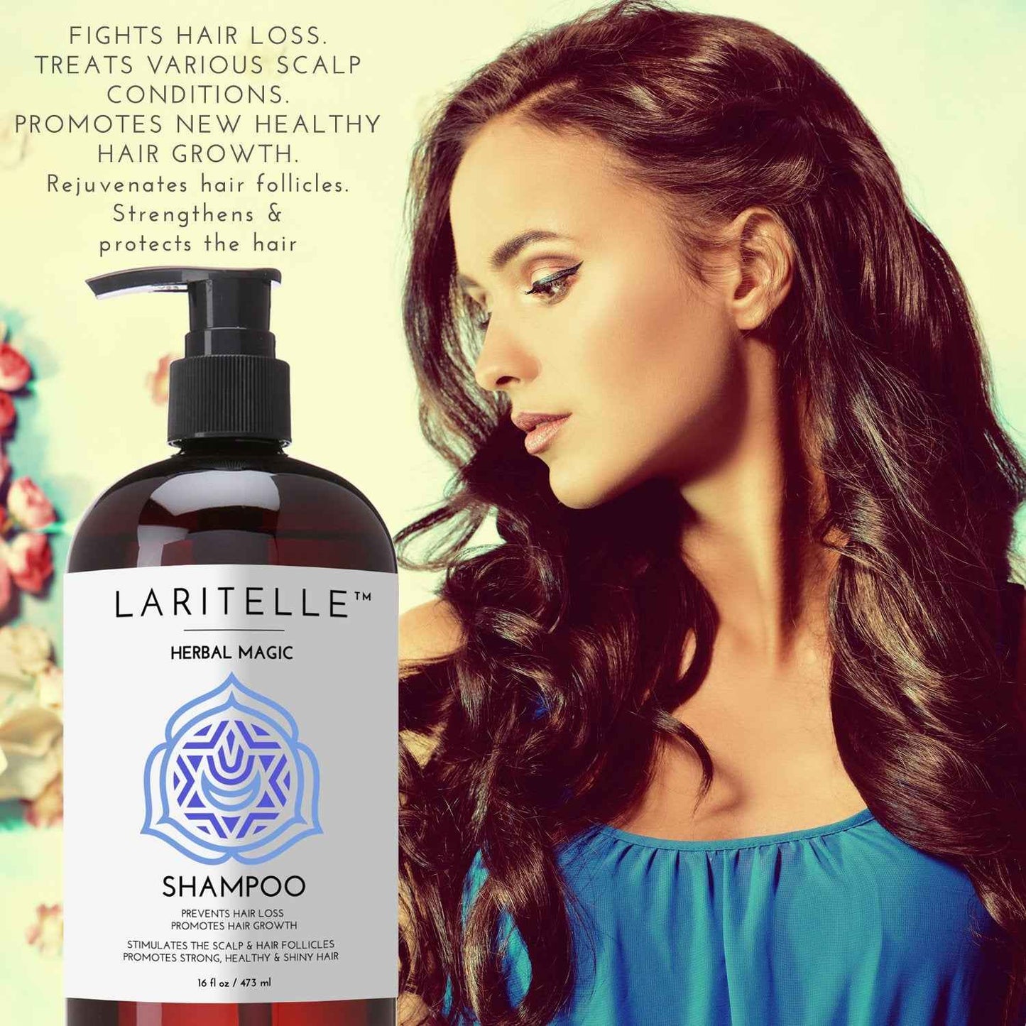 Laritelle Organic Unscented Shampoo | Hair Strengthening & Clarifying | Hypoallergenic, Sulfate-Free | With Rosemary & Saw Palmetto