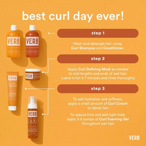 Verb Curl Shampoo & Conditioner Duo, 12 oz + VERB Curl Foaming Gel – Frizz Control Mousse for Curl Definition 6.7 fl oz Bundle