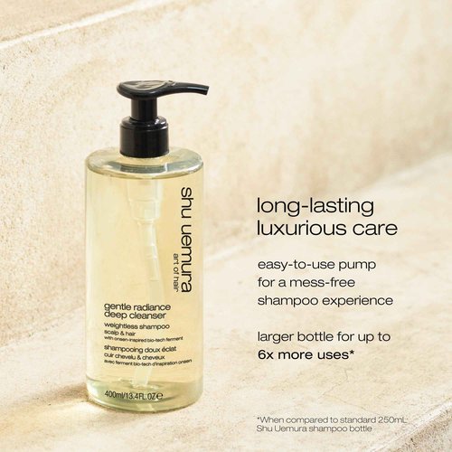 Shu Uemura art of hair Gentle Radiance Clarifying Shampoo - Deep Cleansing, Removes Buildup and Balances Moisture, For All Scalp and Hair Types, 13.4 Fl Oz