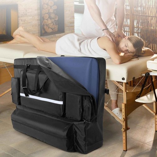 LUXJA Massage Table Bag Fits 24” to 30” Width Folding Massage Table, Massage Table Carrying Case with Accessory Pockets (Bag Only), Black