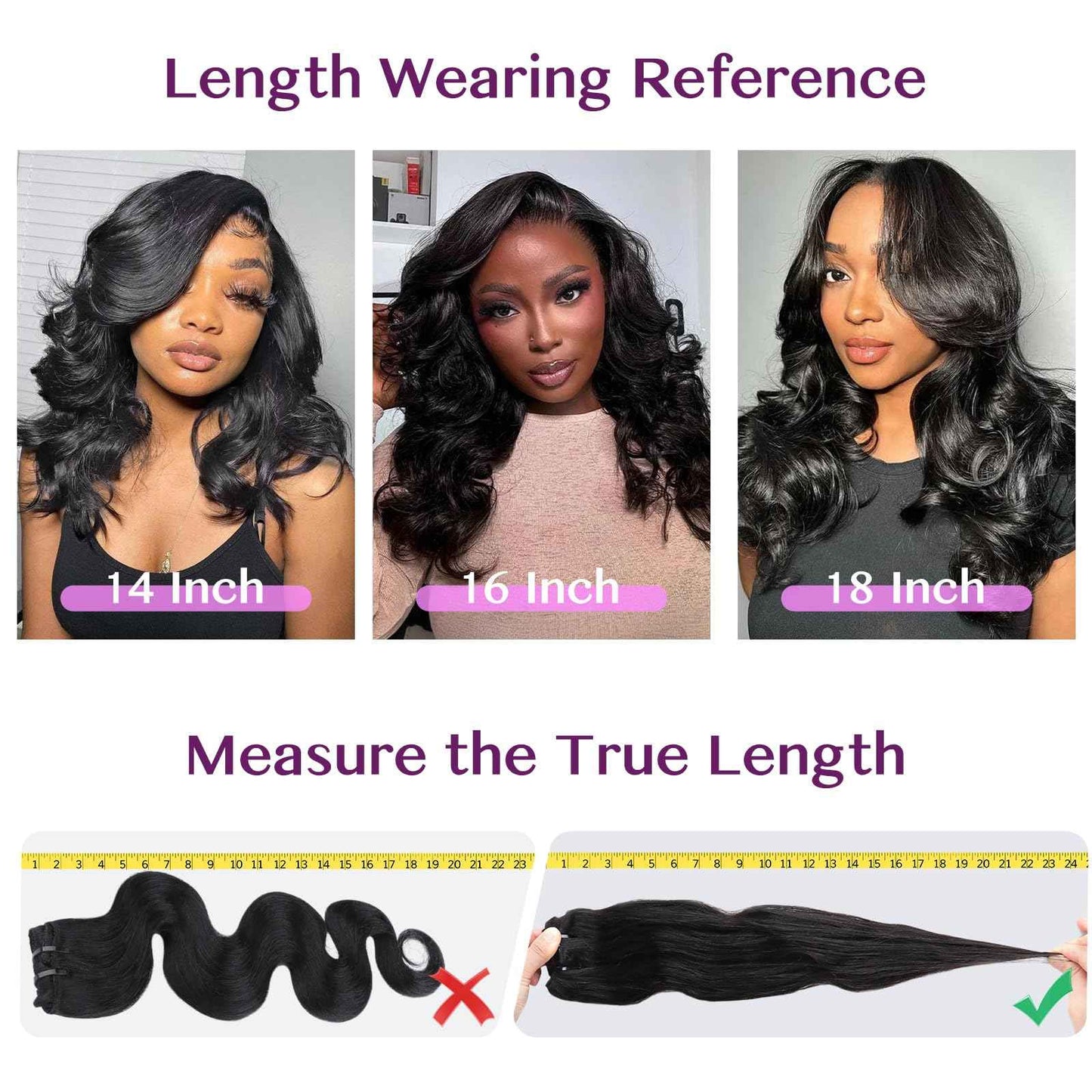 IDN BEAUTY V Part One Piece Clip in Hair Extensions Human Hair Combo Pack, Body Wave 18 Inch 120g 1pcs V Part and 2pcs Clip Ins For Black Woman Natural Black V Shape Lace Weft Seamless Invisible Edge