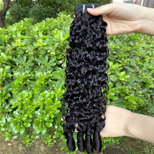 PerisModa Burmese Curly Bundles Human Hair 3C4A Raw Water Wave Quick Weave Hair Bundles with Spiral Curly Ends 100% Unprocessed 15A Virgin Kinky Curly Human Hair One Bundles Natural Black 22 Inch