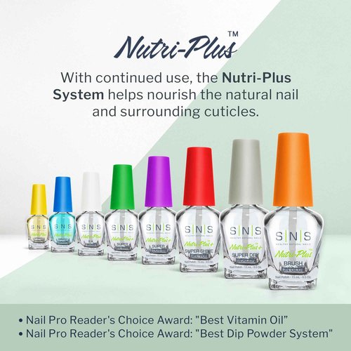 SNS Base Coat Nail Polish for Nail Dip Powder Set, 6 Pack - Long-Lasting & Fast-Drying Nail Strengtheners Gel Base for Colors - Low-Odor Dipping Powder Polish, No UV Lamp Required, 0.5 Oz