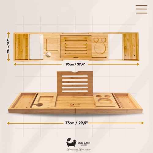 Eco Bath London Luxury Eco-Friendly Bamboo Bath Tray