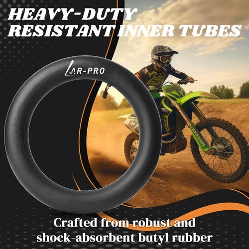 AR-PRO (2-Pack) 2.50/2.75-10 Dirt Bike Replacement Inner Tube Heavy Duty with TR-87 Bent Valve Stem, Compatible for Honda Crf50 /Xr50, Razor MX650 / MX500, Suzuki DRZ70 / JR50, Yamaha PW50