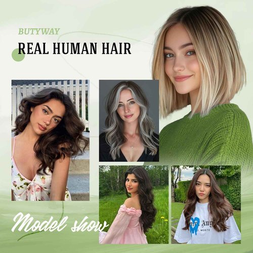 BUTYWAY Hair Toppers for Women Real Human Hair 10Inch Human Hair Topper 7x10CM Swiss Base Middle Part Clip in Topper Hairr Pieces for Women Ombre Light Brown with Blond
