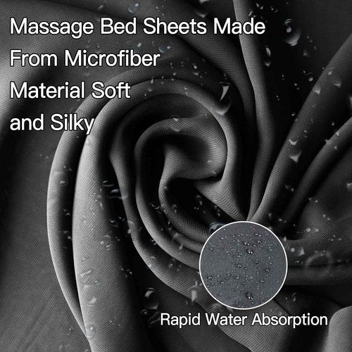 Y.Rivouied 4 Sets Massage Table Sheet Set, Soft Microfiber Facial Bed Cover Set Bulk 3 Piece Set Includes Flat and Fitted Sheets with Face Cradle Cover Stain and Wrinkle-Resistant, Grey