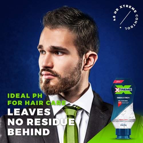 Xtreme Gel Seduction Styling Hair Gel For Men With Aloe Vera and 48-Hours Control, 9.18 oz (Pack of 18)