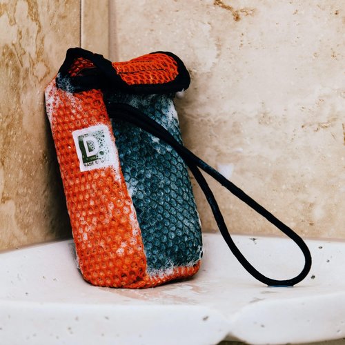 Duke Cannon Tactical Scrubber Soap Pouch - U.S. Military-Grade, Coarse and Soft Mesh, 550 Paracord, Shower Hygiene Essential for Men's Bar Soap - 4 Pack