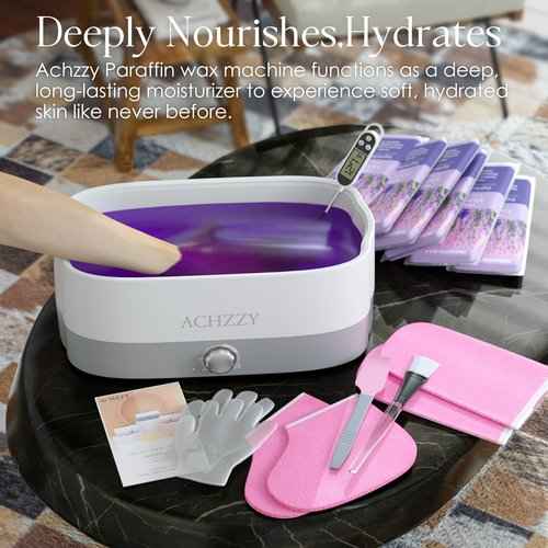Achzzy Paraffin Wax Machine for Hands and Feet, 4000ml Paraffin Bath, Paraffin Wax Warmer with Refills, Fast Wax Meltdown, Precision Temperature Control