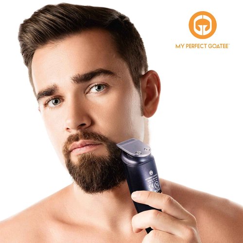 My Perfect Goatee®️ 13-in-1 Mens Grooming Kit - LED Display Beard Trimming Kit with Travel Bag, Charging Stand, & More - Waterproof, Cordless Electric Trimmer for Nose, Body, & More – Ideal Gift Set