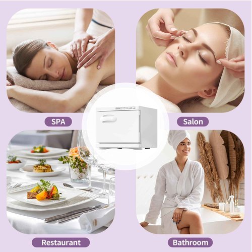 Towel Warmer, 8L Hot Towel Warmers for Facials, Salon Towel Warmers for Spa and Home,Barbershop, Esthetician.(White)