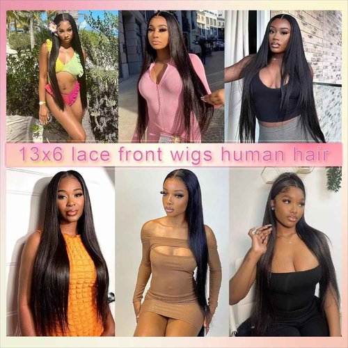 Arsola 30 Inch 13x6 Lace Front Wigs Human Hair 180 Density Straight Human Hair Wigs Pre Plucked 13x6 HD Frontal Lace Straight Glueless Wigs Human Hair For Women