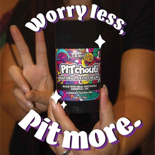 Frankie & Myrrh PITchouli 3 Pack | Natural Patchouli Deodorant | Real Essential Oils | Aluminum Free-Baking Soda, Coconut Oil and Shea Butter (2.56 oz ea) Paraben and Phthalate Free