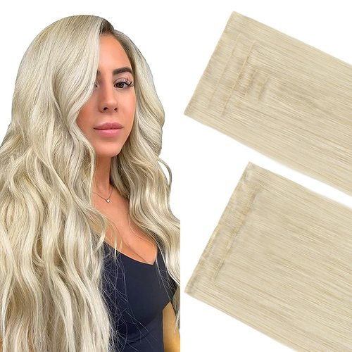 GOO GOO Invisi Edge Clip in Hair Extensions Set, 12inch 85g, 5pcs Injected Seamless PU Clip ins and 2pcs Classical PU Clip insp ins, Virgin Real Human Hair, #60A