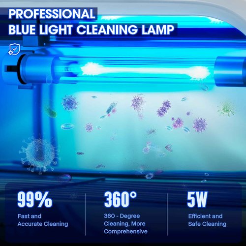 Nail Tool Sterilizer Cleaning Cabinet, LXIANGN Smart Sterilizer for Esthetician 12L Double Layer Large Capacity Cleaner Box Machine for Beauty Salons, Spas, Baby Bottle, Toys, Home Use (White)