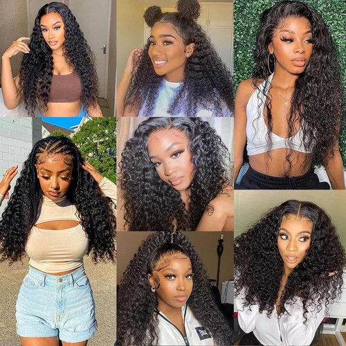 HCHHCH 13x6 Full Lace Frontal Wig Water Wave Virgin Human Hair Wigs 200% 18 Inch Deep Wave 13x6 HD Full Lace Frontal Wigs For Black Women Wet and Wavy Wig