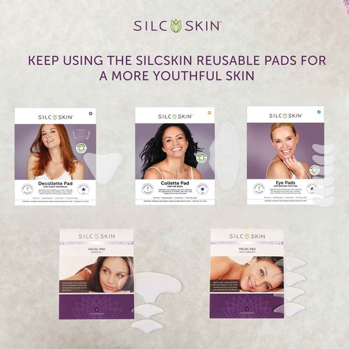 SilcSkin Silicone Eye Pads - Reusable Overnight Eye Patches, Medical-grade Silicone for Fine Lines, Crepey Skin, and Puffiness - 180 Day Supply