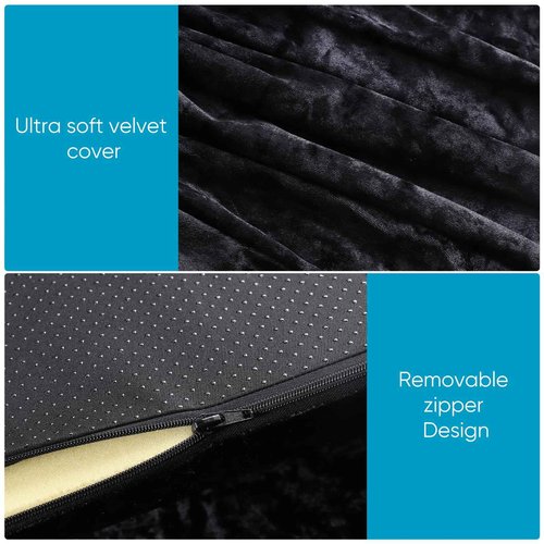 Shiny Curvy Lash Bed Foam Topper and Table Cover Set, High Density Foam Soft Support Neck Leg Back, Contour Design for Body Massage Table Topper