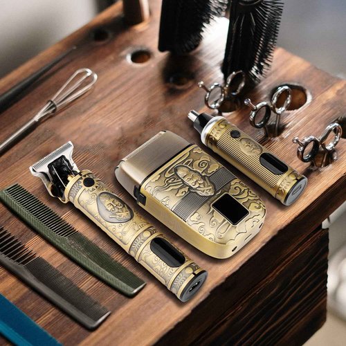 Karrte Upgraded Men’s Grooming Kit Professional Hair Clippers and Shaver for Men,Electric Razor and Nose Trimmer Set,Gifts for Men