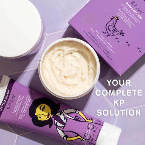 DERMAdoctor KP Bump Eraser Body Scrub and Lotion Kit Dermatologist Formulated Exfoliant | Keratosis Pilaris Treatment For Dry And Bumby Skin 10% AHAs + PHAs