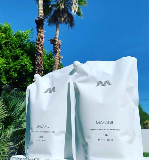 MASAMI Mekabu Hydrating Conditioner 32 oz Refill Pouch | Sustainable | Recyclable | Salon Quality | Color Safe | Japanese Seaweed | Sulfate Free | Paraben Free | Phthalate Free