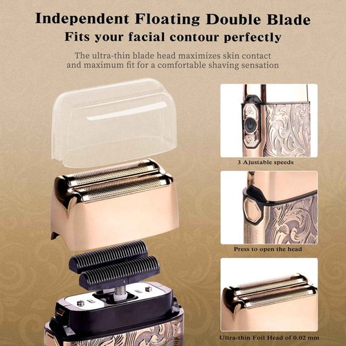 Ufree All in One Beard Trimmer for Men with Electric Foil Shavers Hair Trimmer, Barber Clippers Electric Razor, Professional Men Grooming Kit, Birthday Gifts for Him Men