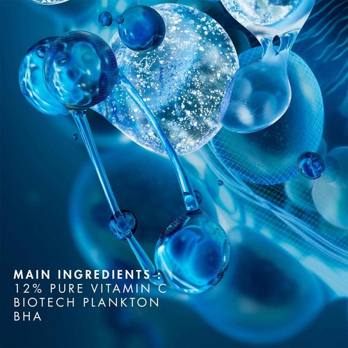 Biotherm Force Supreme Reboot Shot, Revitalize Men's Skin, A High Concentration 12% Vitamin C, Face And Eye Serum That Targets Fine Lines, Dullness, And Enlarged Pores, 1 Fl. Oz.