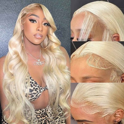Resore 26 Inch 613 Lace Front Wigs Human Hair 200 Density 13x6 HD Transparent Lace Full & Thick Body Wave 613 Blonde Wig Glueless Pre Plucked with Baby Hair