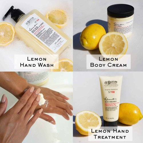 C.O. Bigelow Apothecary Trio Bath & Body Care Gift Set, Lemon Soap, Lemon Hand Treatment & Body Cream, Liquid Hand Wash & Moisturizing Lotions, Set of 3