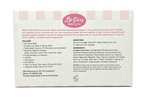 DIY Kit Creations Lip Gloss Making Kit (Standard Kit, 6 Tubes) Made in the USA
