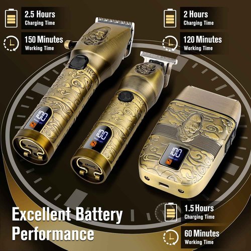 Suttik Professional Hair Clippers for Men & Electric Shavers Razor & Beard Trimmer Hair Trimmer for Men Haircut,4 in 1 Cordless Men's Hair Cutting Kit Barber Clippers and Trimmers Set