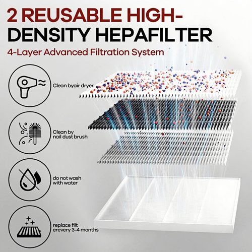 Anion Nail Vacuum Nail Dust Collector – Low Noise, Super Strong Suction, 12-Hour Ultra-Long Battery Life, Ideal for Acrylic, Nail, and Burr Dust