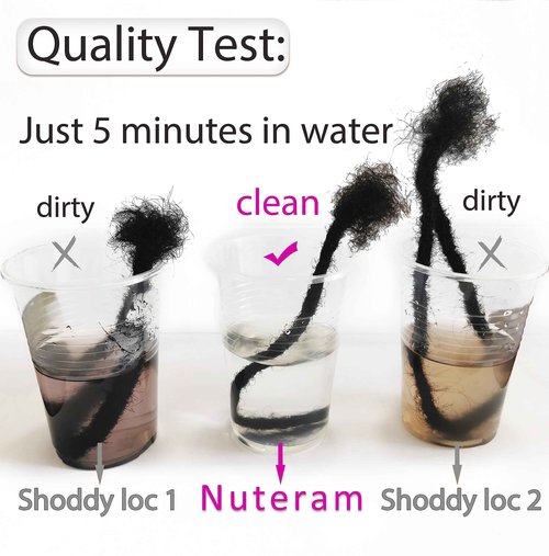 0.4cm Width Loc Extensions Human Hair, Thin Dreadlock Extensions 10 Inches 60 Strands Soft and Thin Dreadlock Extensions Human Hair(Natural Black 10Inch)