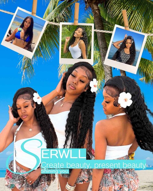 12A 22Inch 13x6 Water Wave Lace Front Wigs Human Hair Pre Plucked HD Transparent Wet and Wavy Lace Front Wigs Human Hair 200 Density Glueless Deep Wave Lace Front Wigs for women