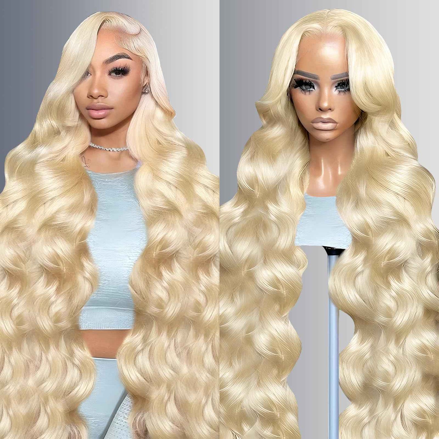 NBRUW 30 Inch 613 13x6 Lace Front Wig Human Hair 200 Density Body Wave Blonde Wig Human Hair 13x6 200 Density Blonde 613 HD Lace Front Wigs Human Hair Pre Plucked with Melted Hairline for Women