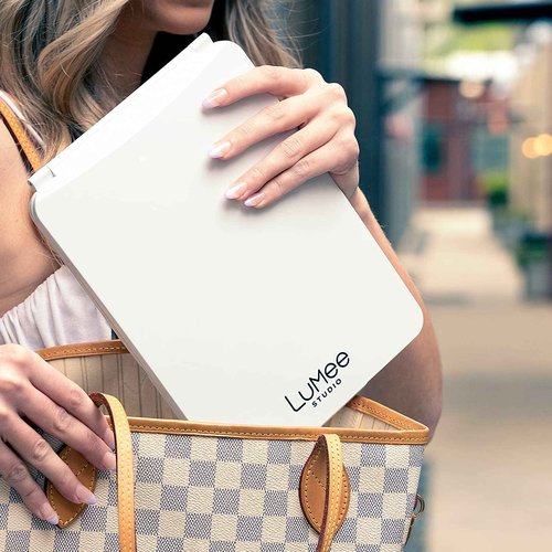 CASE-MATE LuMee Studio - LED Portable White Light Makeup Mirror - Lightweight - 3 Light Modes - Travel-Friendly - White
